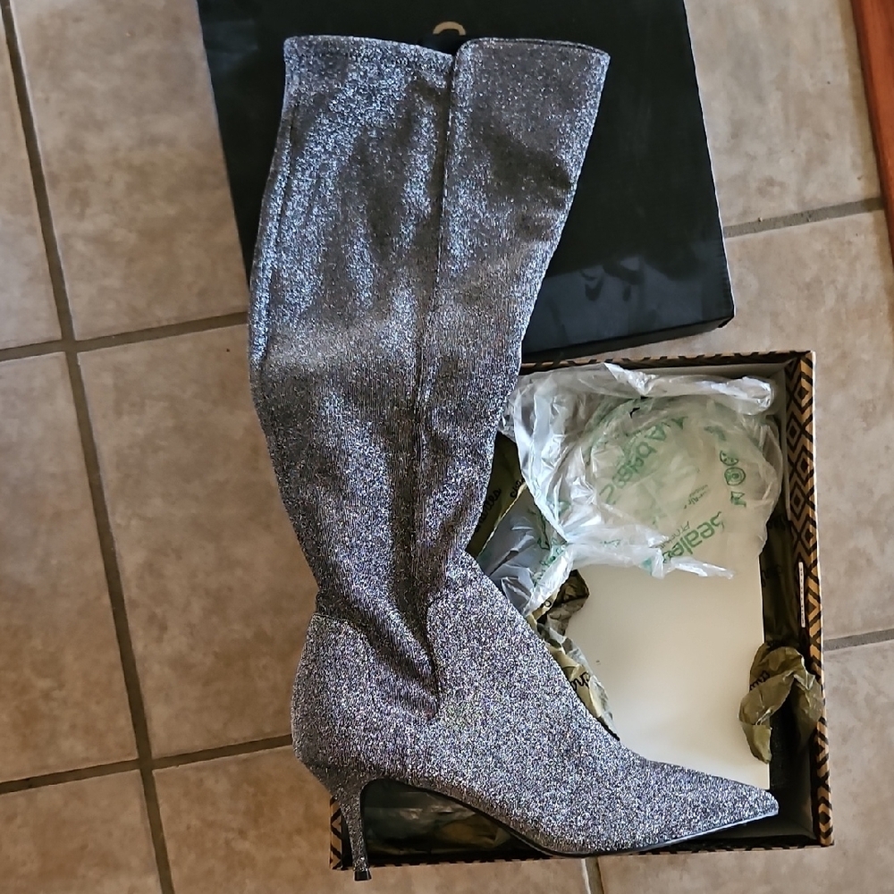 Elegant Silver Women's Boots